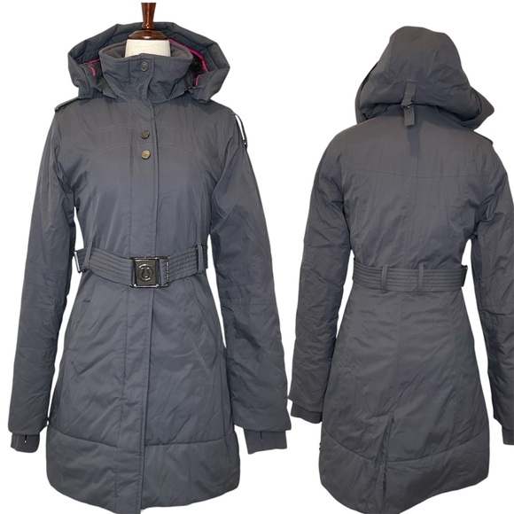lululemon athletica Jackets & Blazers - Lululemon Pinnacle Belted Hoodie Coat in Dark Grey Size 4